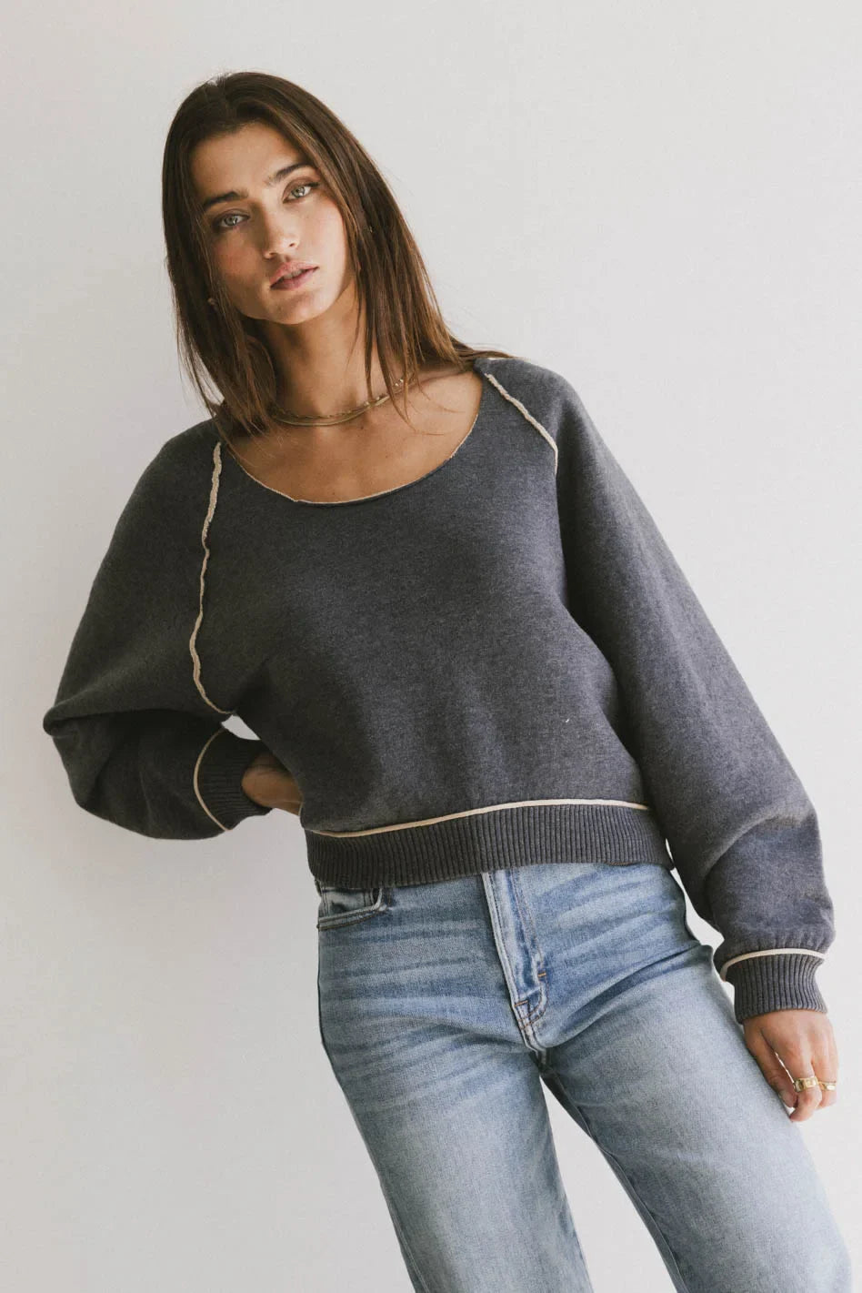 Lina Contrast Sweater - FINAL SALE