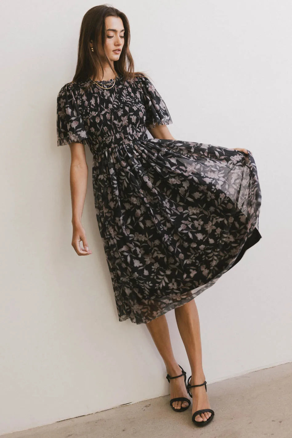 Sofia Midi Dress in Black - FINAL SALE