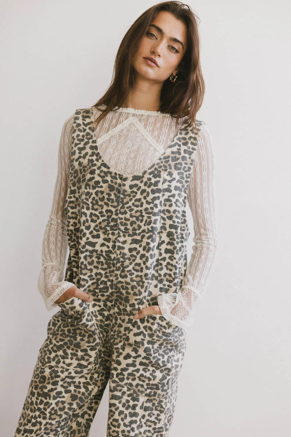 Ziggy Leopard Overalls - FINAL SALE