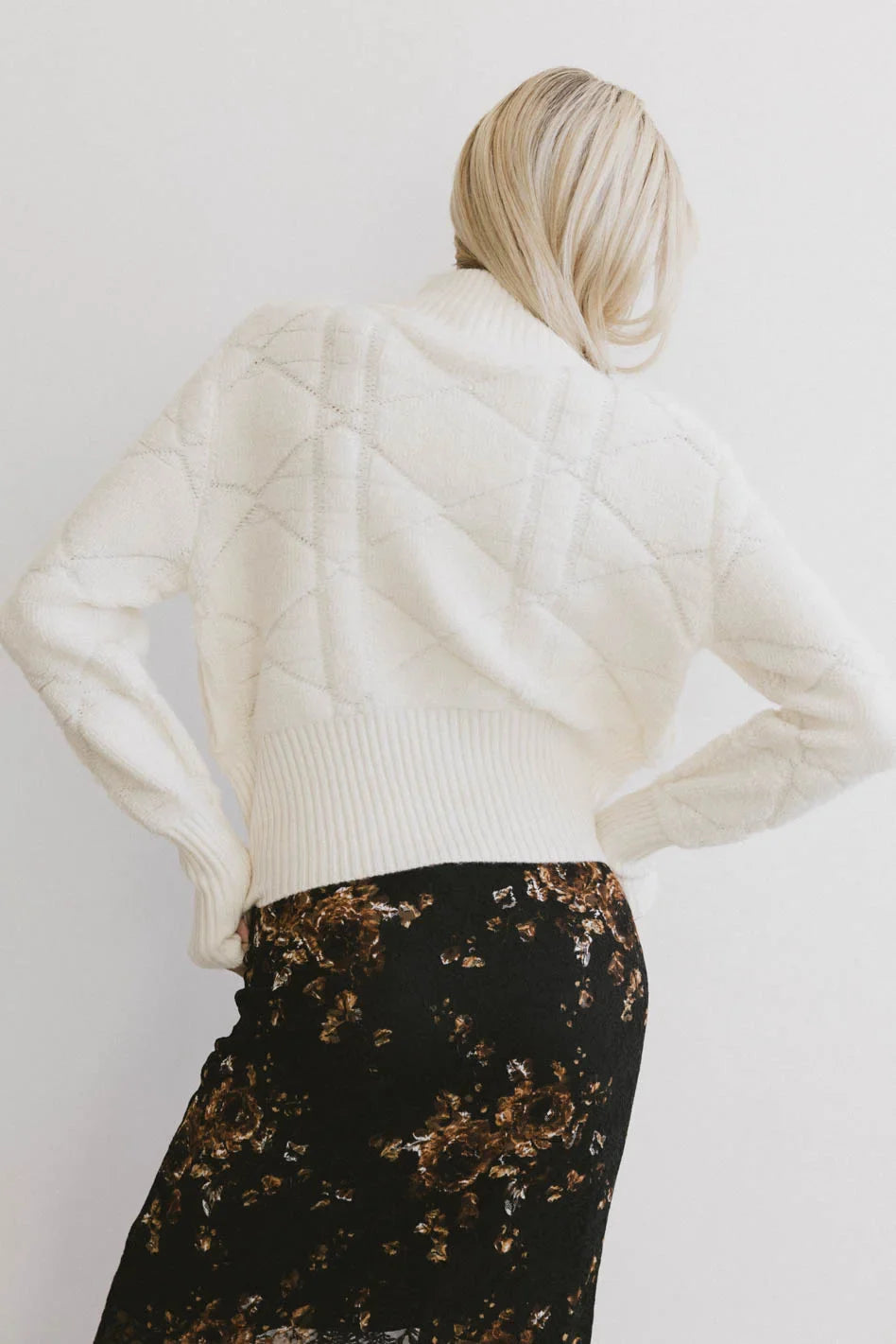 Sheena Quilted Jacket in Ivory - FINAL SALE
