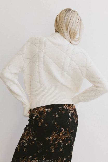 Sheena Quilted Jacket in Ivory - FINAL SALE