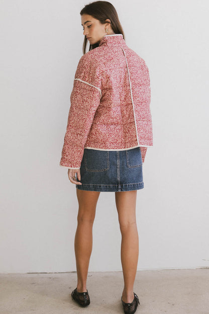 Kadee Quilted Jacket in Burgundy - FINAL SALE