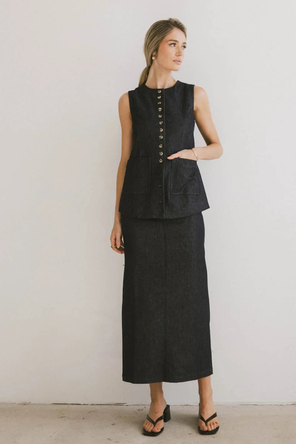 Miriam Denim Vest - FINAL SALE