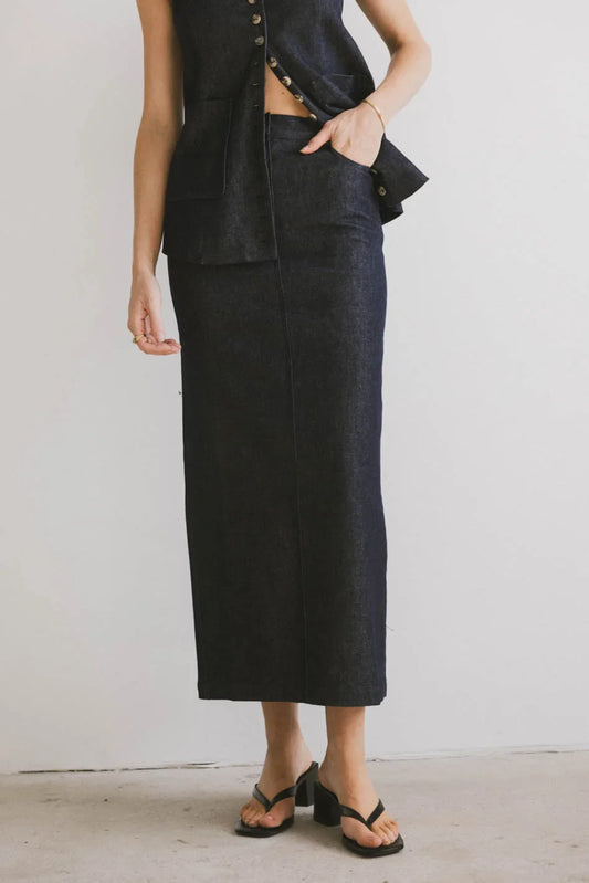 Miriam Denim Maxi Skirt - FINAL SALE
