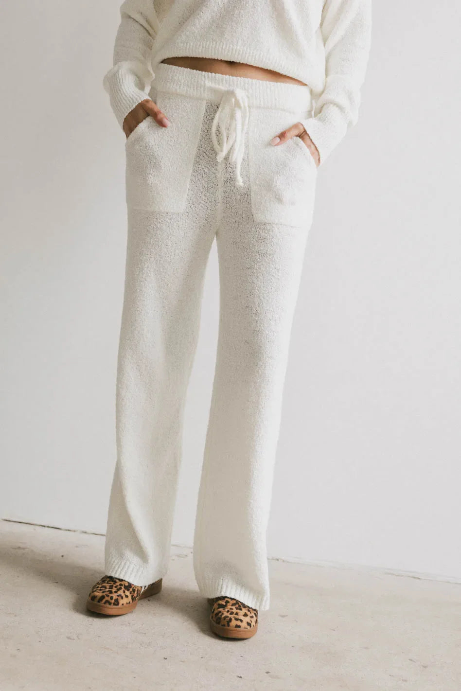 Breck Knit Pants in Cream - FINAL SALE