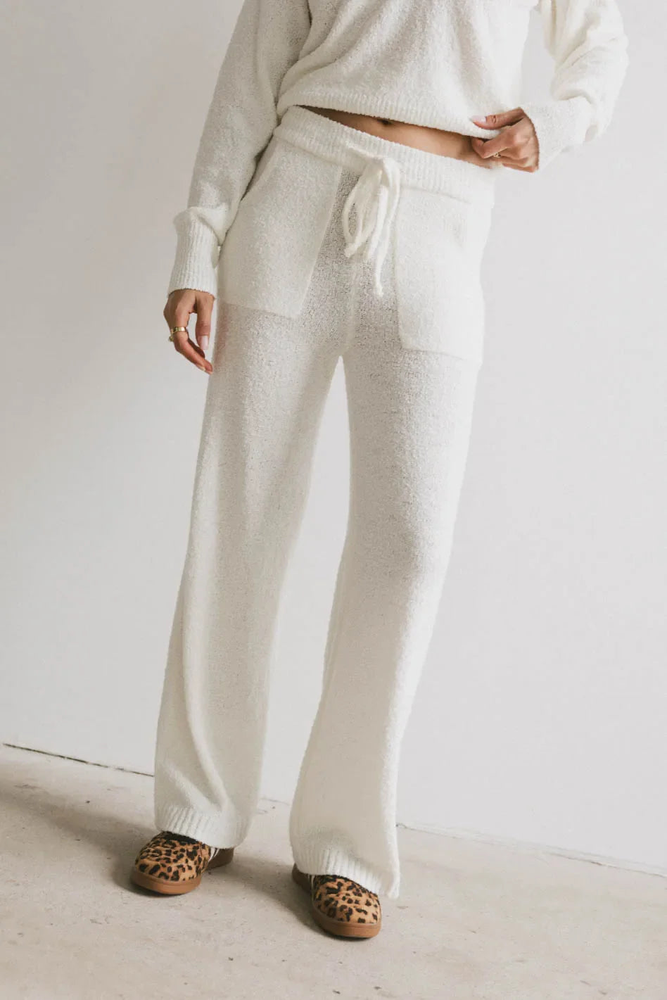 Breck Knit Pants in Cream - FINAL SALE