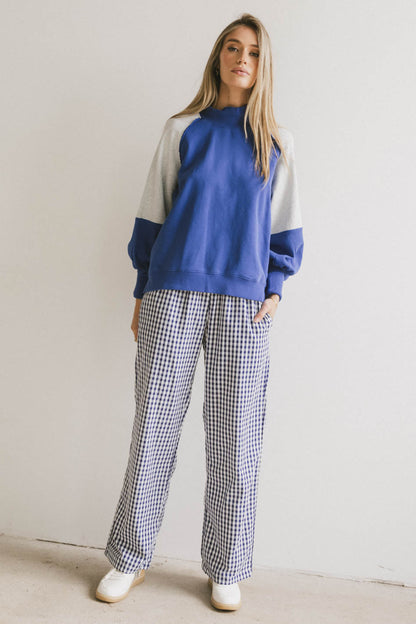 Drew Colorblock Sweatshirt in Blue - FINAL SALE