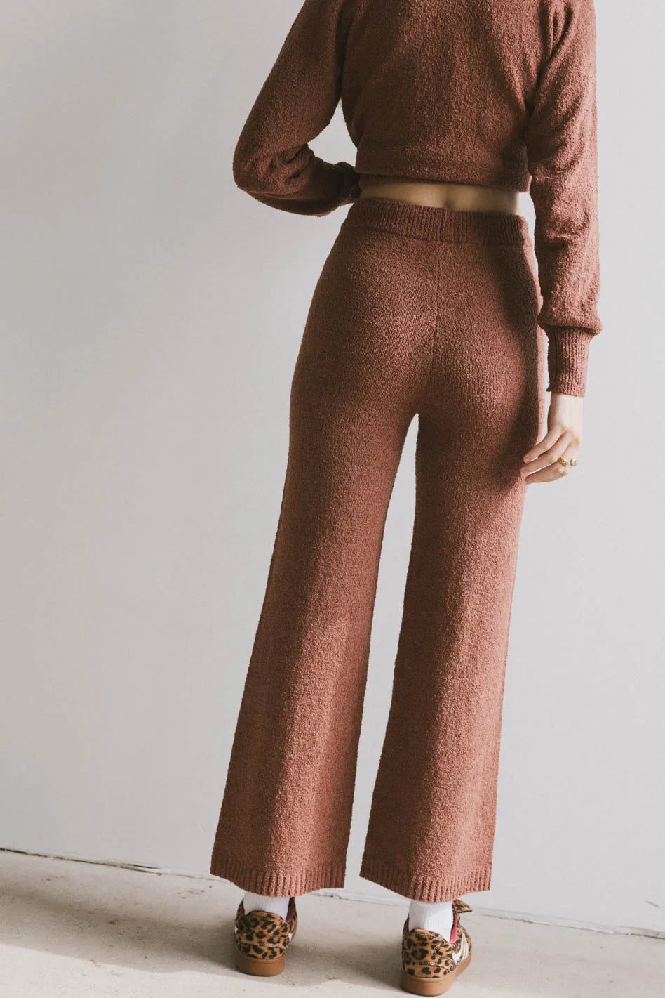 Breck Knit Pants in Brick - FINAL SALE