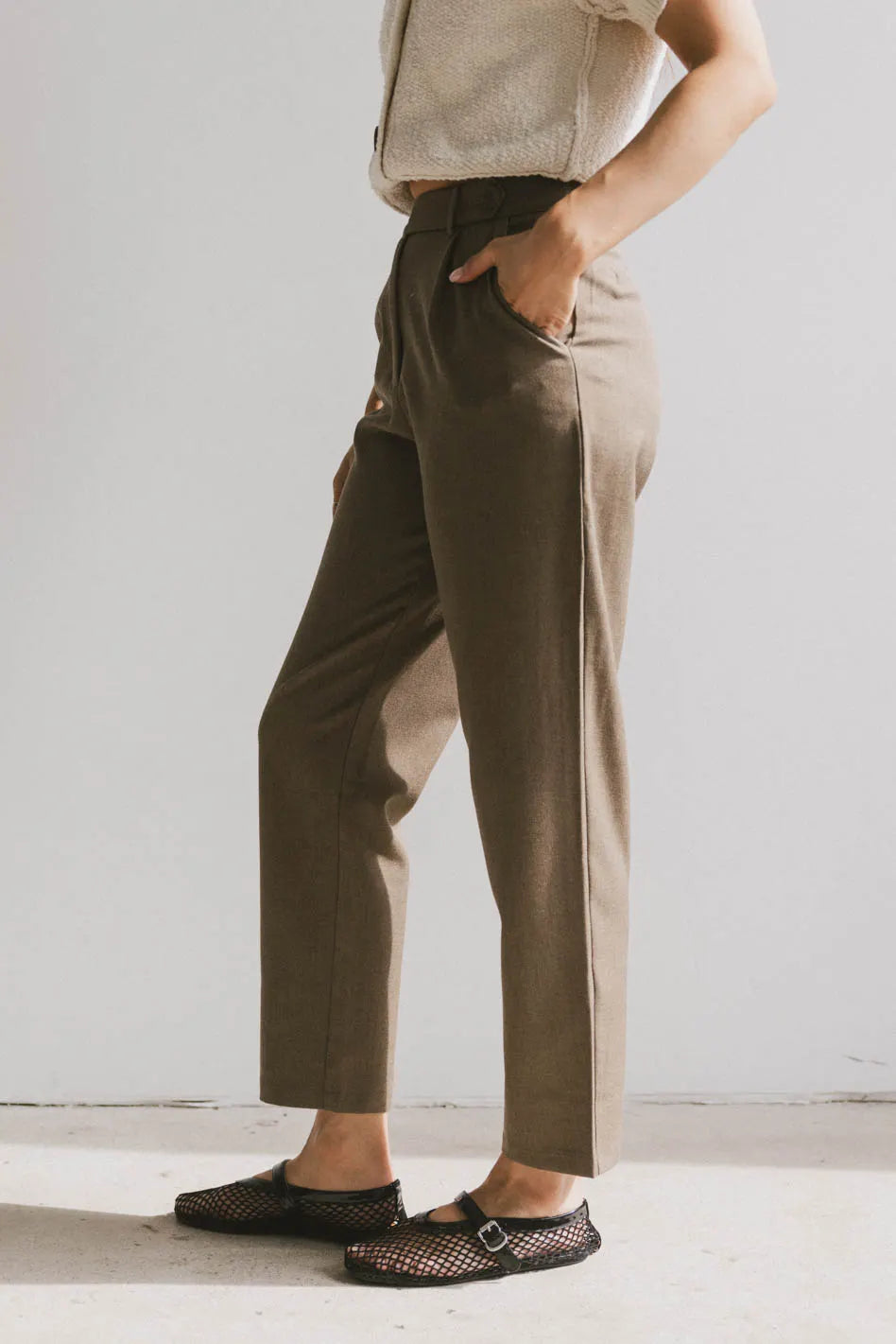 Kamryn Trouser in Mocha - FINAL SALE