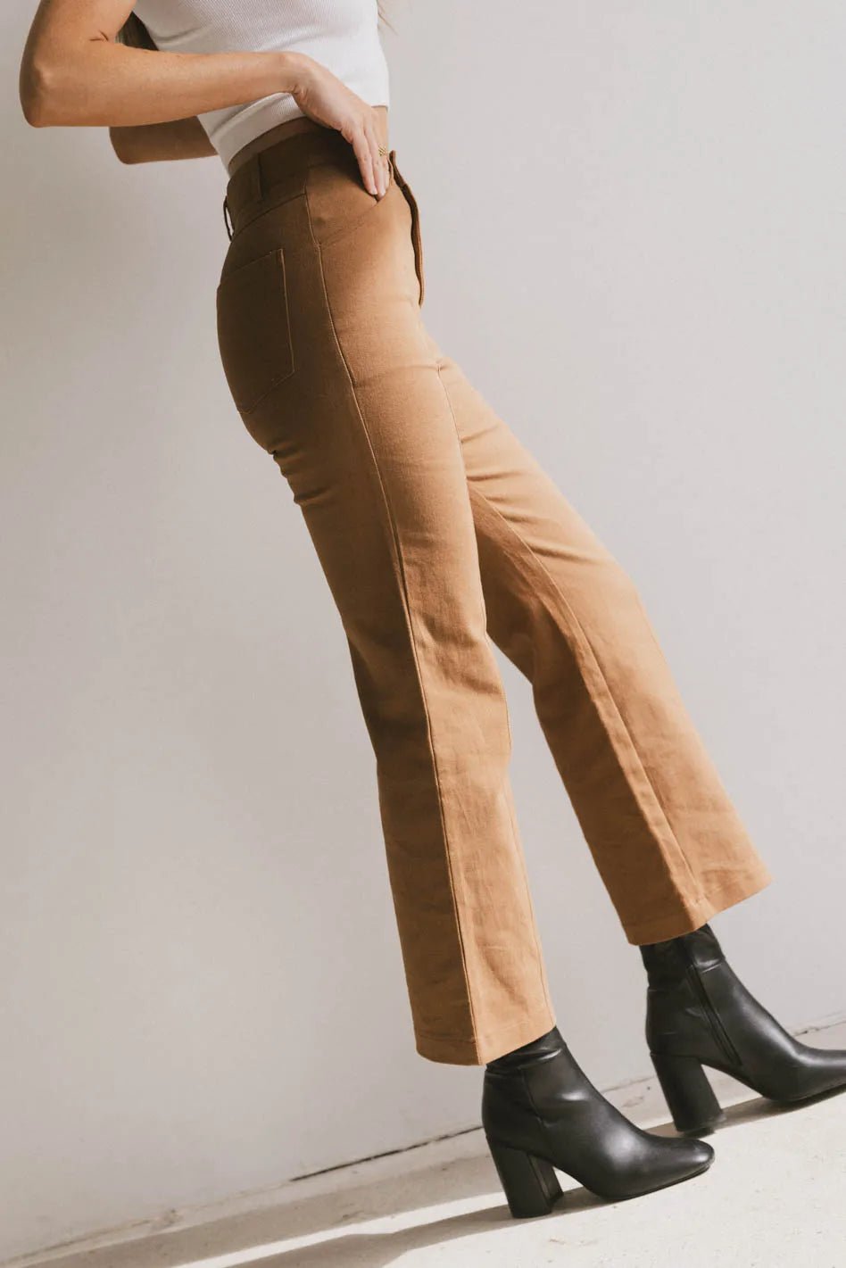 Sable Straight Leg Pants in Camel - FINAL SALE
