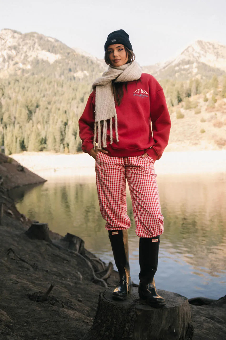 Romero Gingham Pants in Red - FINAL SALE