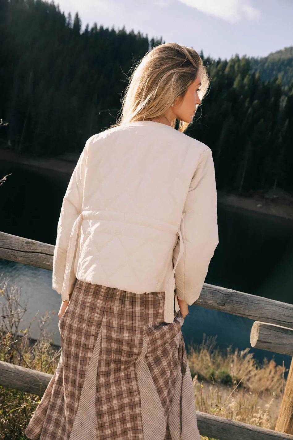 Zola Quilted Jacket in Bone - FINAL SALE