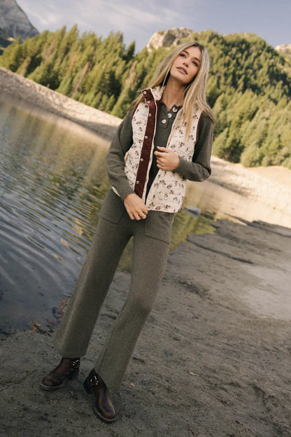 Fletcher Quilted Floral Vest - FINAL SALE