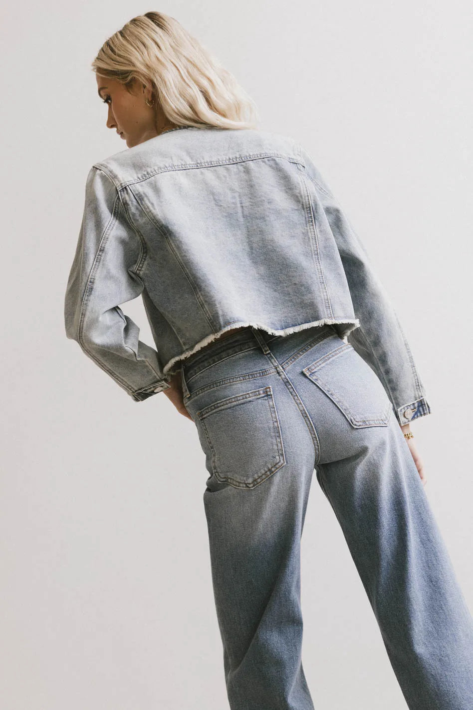 Marlowe Cropped Denim Jacket - FINAL SALE