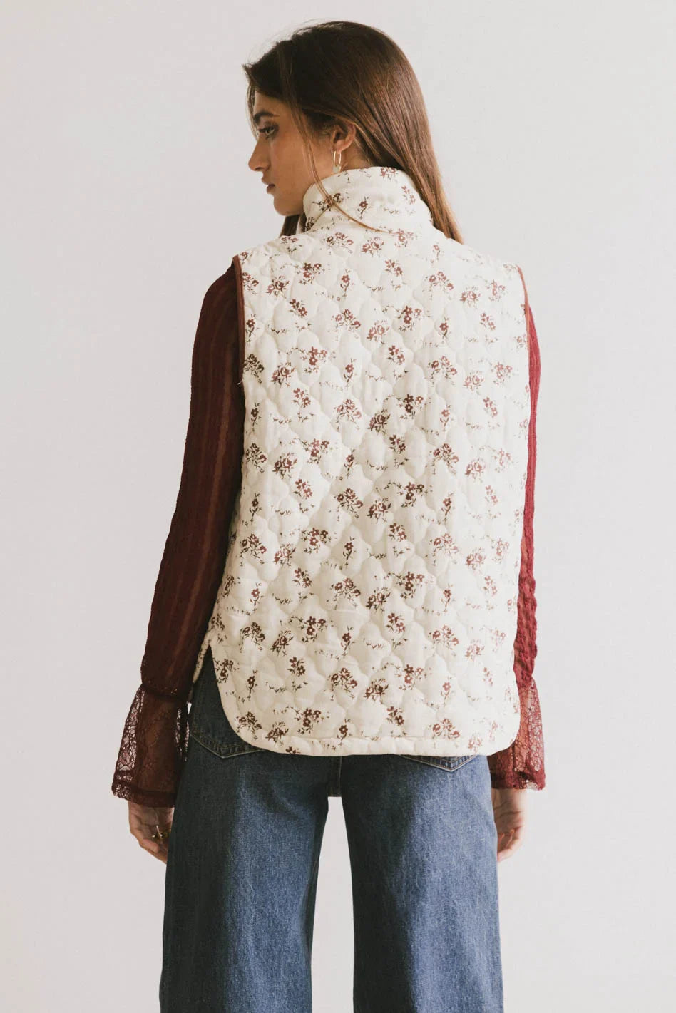 Fletcher Quilted Floral Vest - FINAL SALE