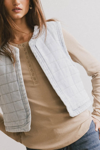 Brodie Quilted Denim Vest - FINAL SALE