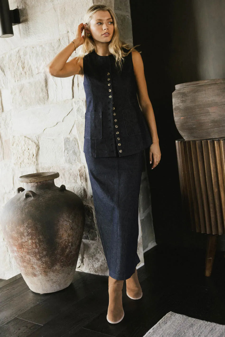 Miriam Denim Vest - FINAL SALE