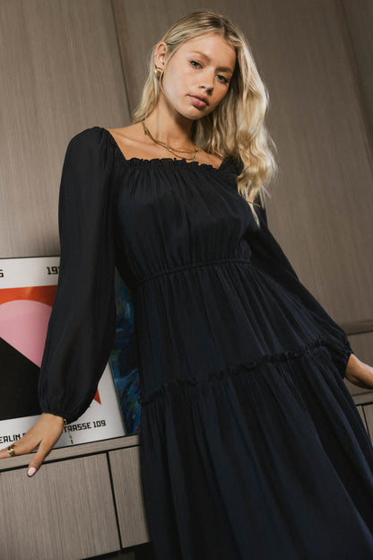 Finnian Midi Dress in Navy - FINAL SALE