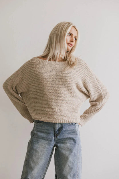 Calia Knit Sweater in Tan - FINAL SALE