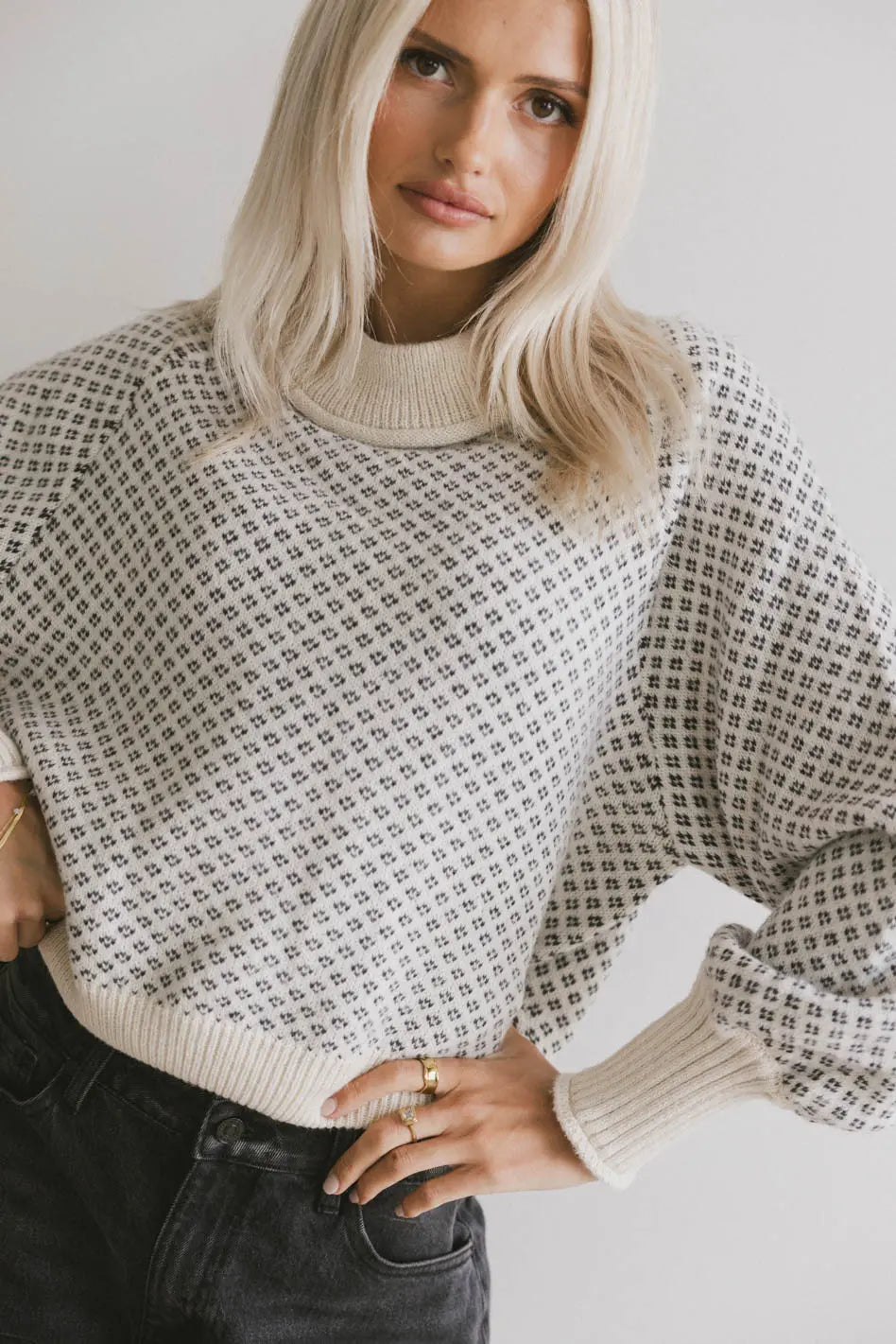 Nathalia Knit Sweater in Ivory - FINAL SALE