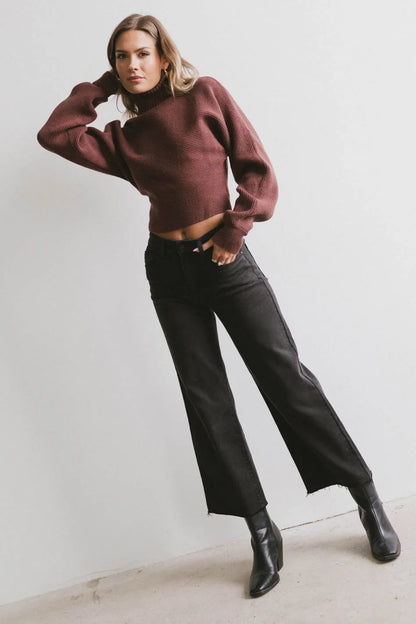 Gracelyn Turtleneck Sweater in Redbrown - FINAL SALE