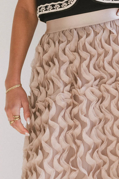 Yani Ruffle Tulle Maxi Skirt in Mauve - FINAL SALE