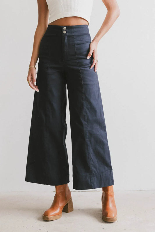 Aspen Wide Leg Pants in Navy - FINAL SALE