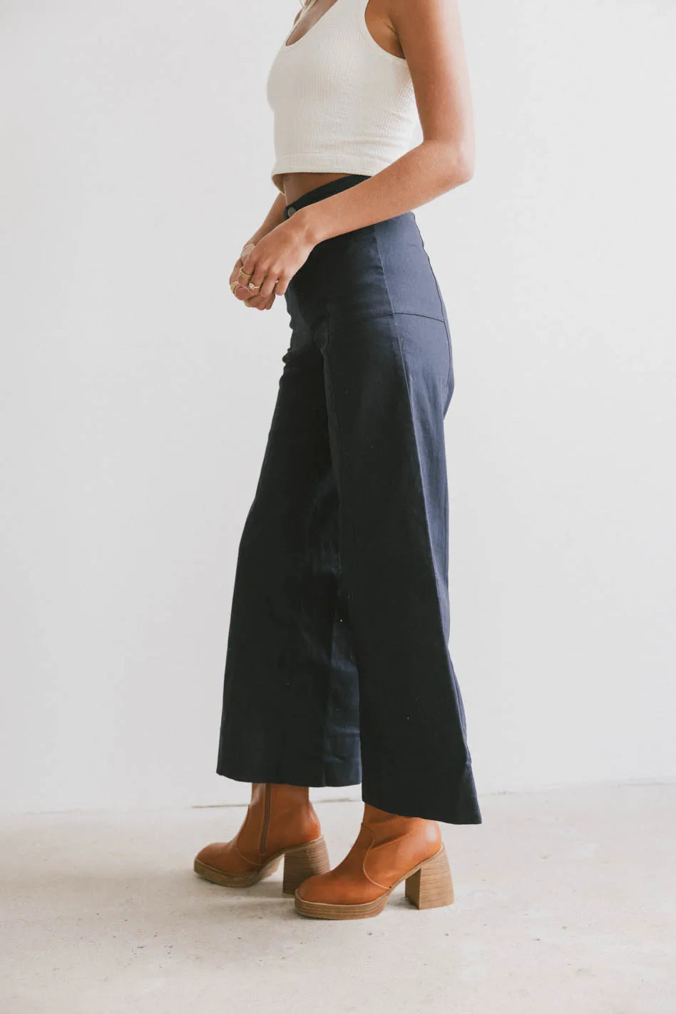 Aspen Wide Leg Pants in Navy - FINAL SALE