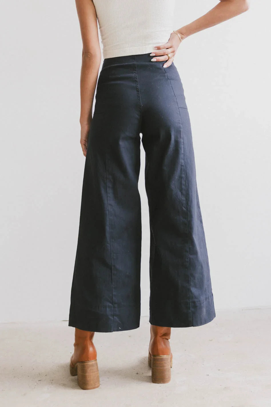 Aspen Wide Leg Pants in Navy - FINAL SALE