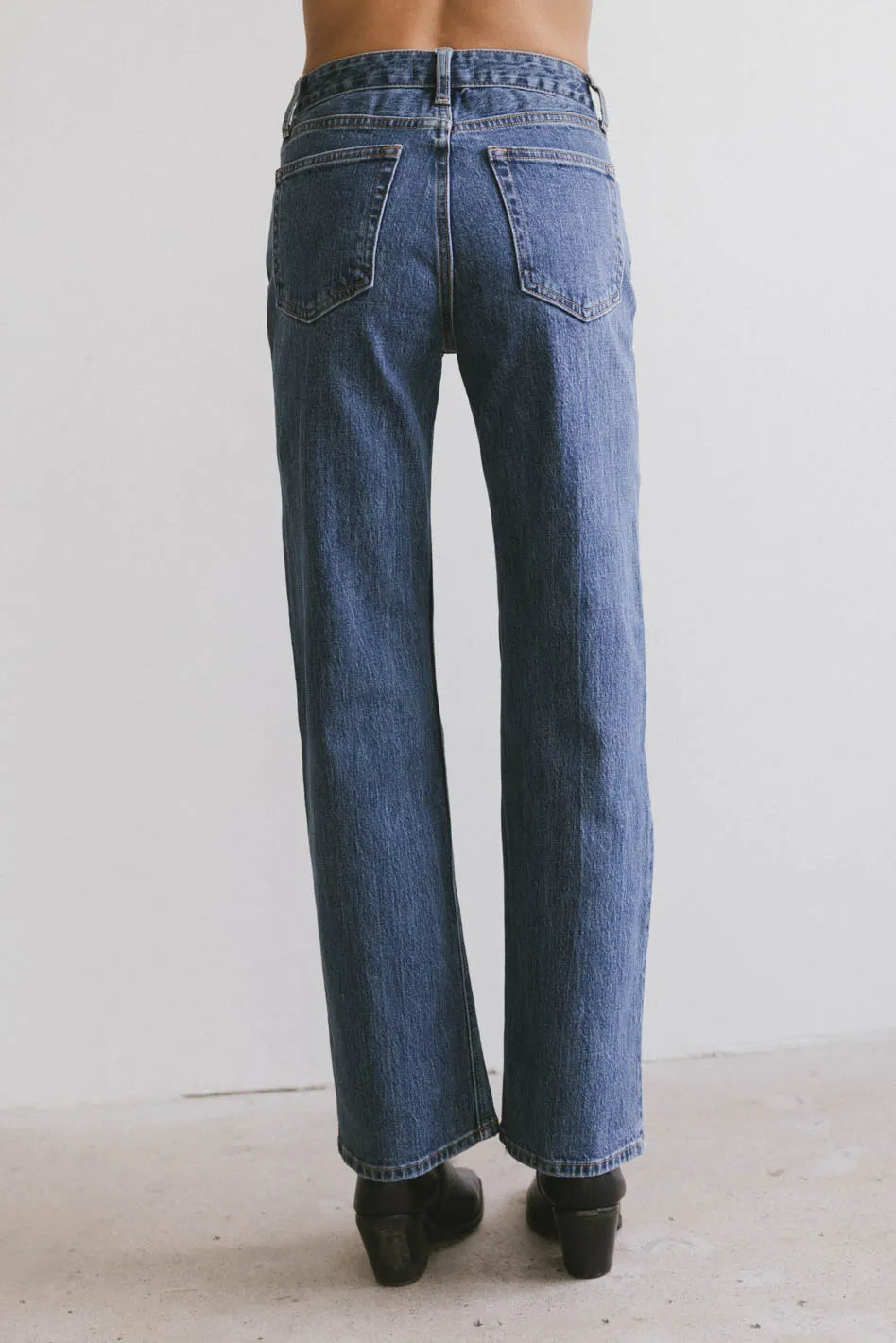 Olwen Retro Straight Leg Jeans in Dark Wash - FINAL SALE