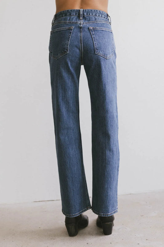 Olwen Retro Straight Leg Jeans in Dark Wash - FINAL SALE