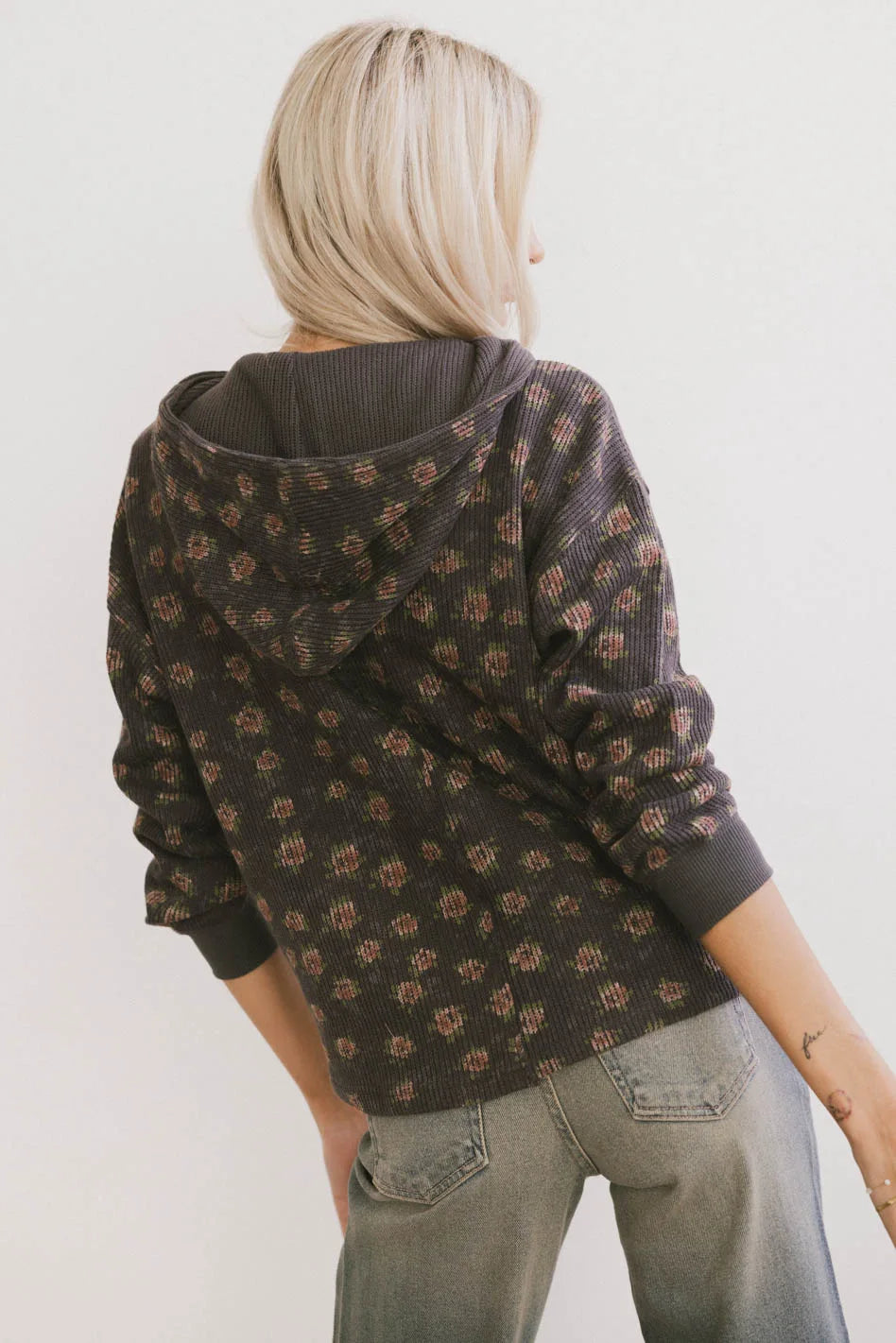 Tarah Knit Jacket in Charcoal - FINAL SALE