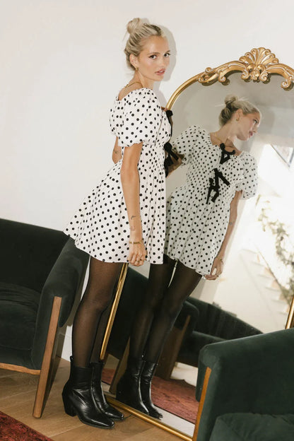 The Velveteen Bow Mini Dress - FINAL SALE