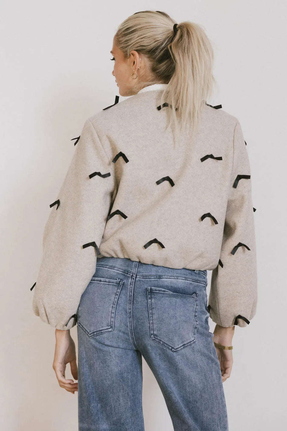 Leona Mini Bows Bomber Jacket - FINAL SALE