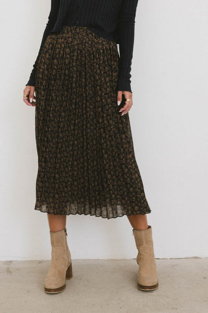 Pascal Pleated Floral Skirt - FINAL SALE