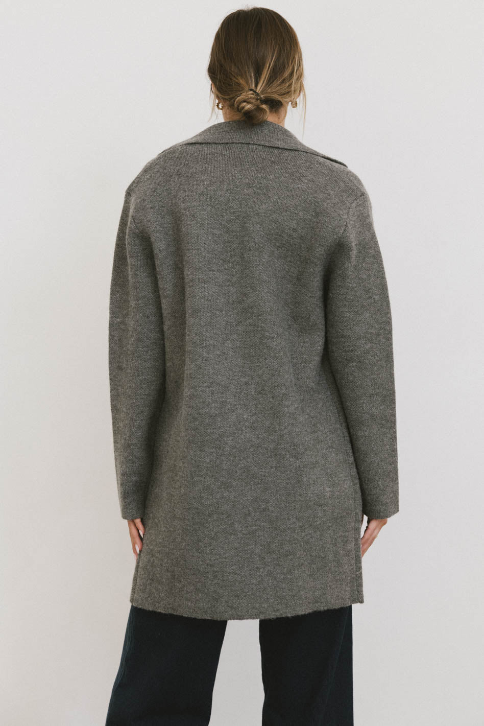Micha Knitted Cardigan in Charcoal - FINAL SALE