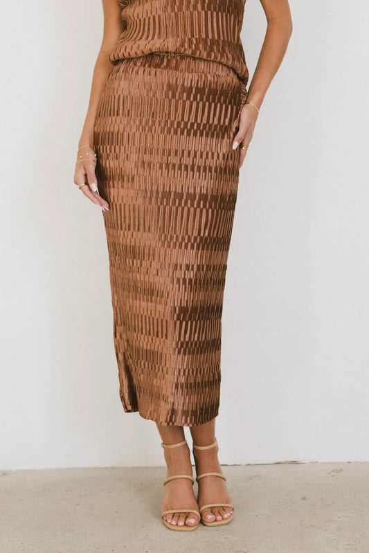 Dream Textured Skirt in Copper - FINAL SALE