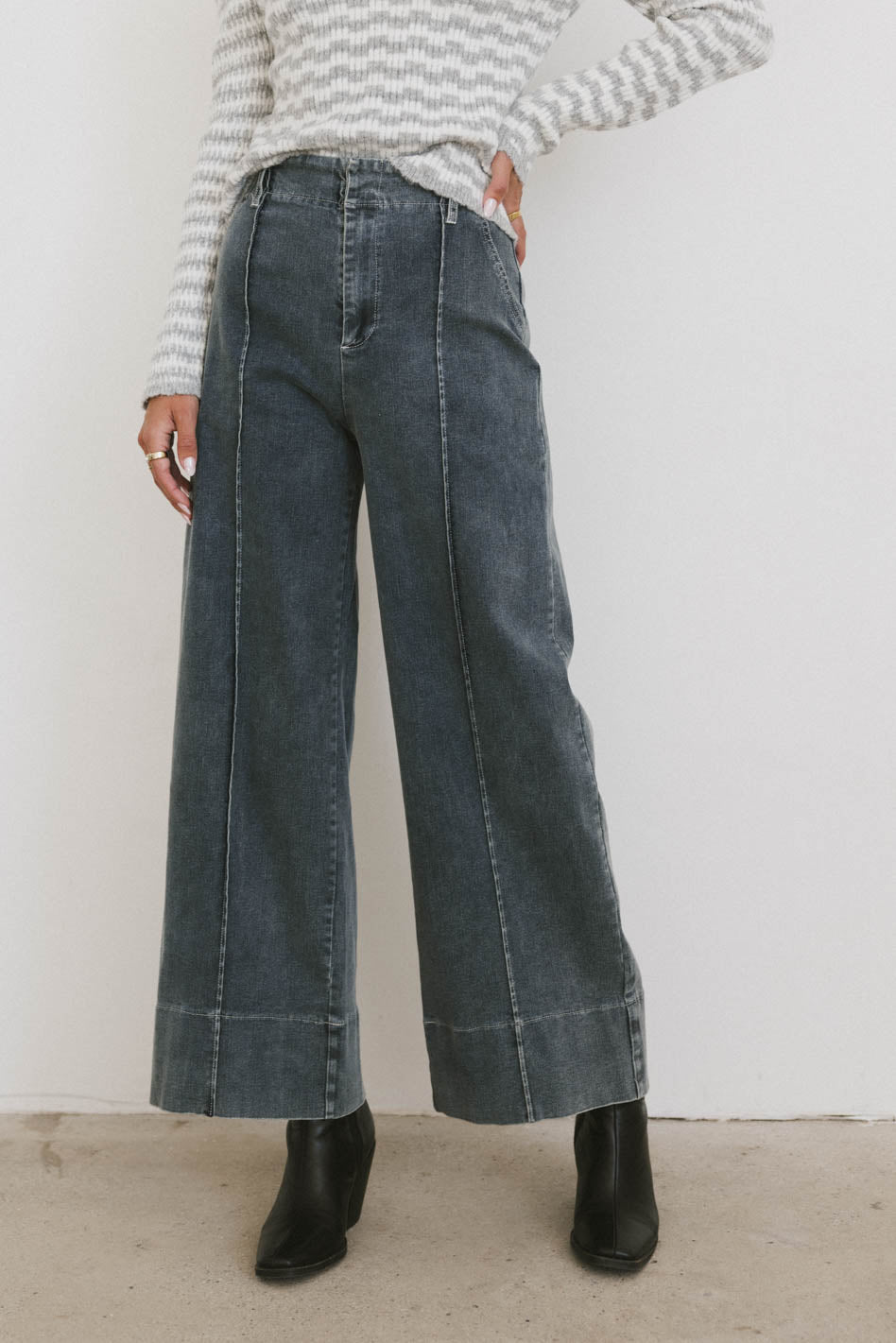 Emmaline Wide Leg Jeans in Dark Wash - FINAL SALE