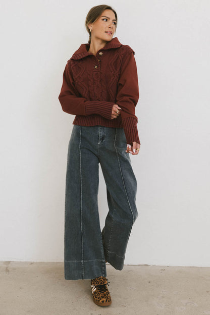 Emmaline Wide Leg Jeans in Dark Wash - FINAL SALE