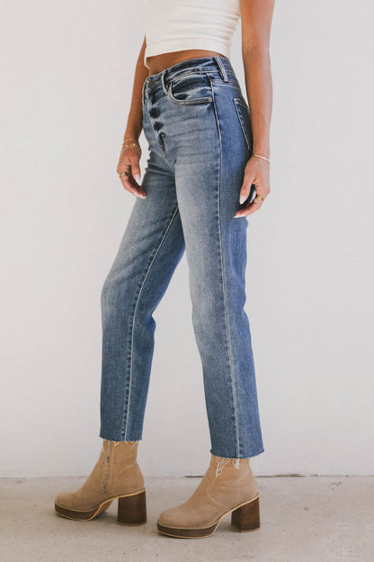 Amelia Straight Leg Jeans in Medium Wash - FINAL SALE