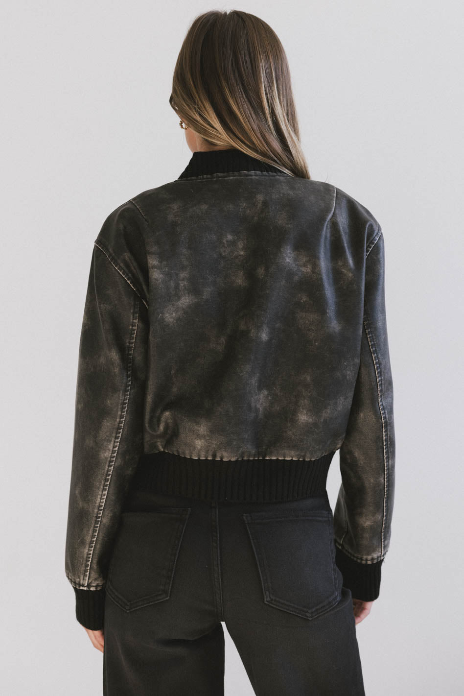 Clarissa Bomber Jacket in Black - FINAL SALE