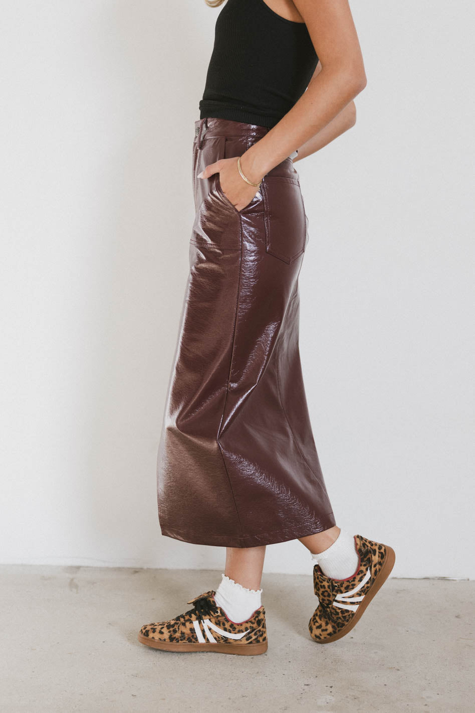 Candice Vegan Leather Skirt - FINAL SALE