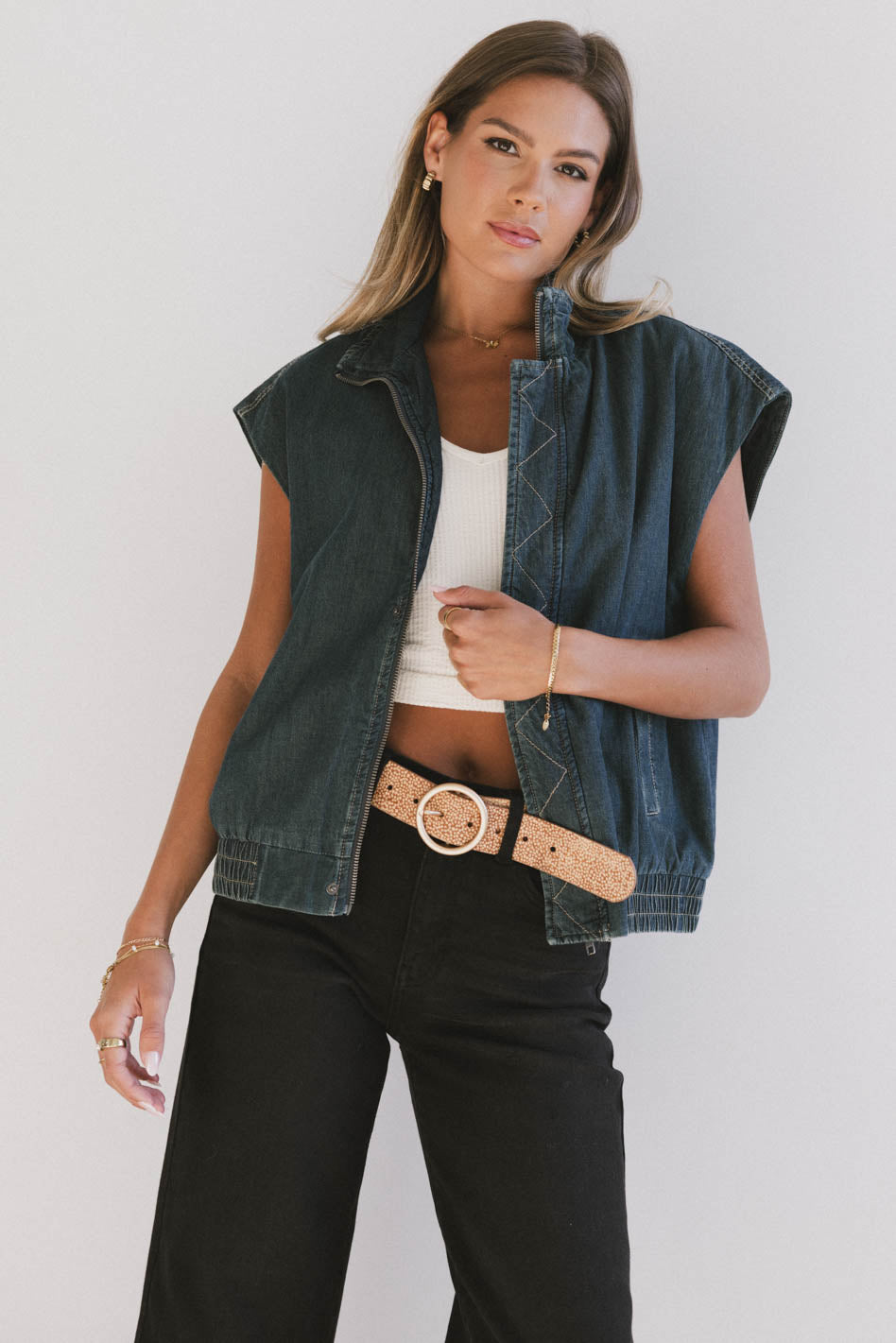 Larkin Denim Vest - FINAL SALE