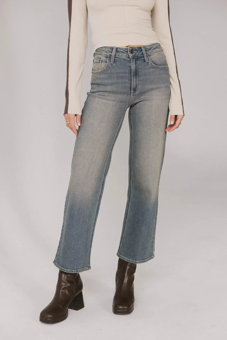 Reva Straight Leg Jeans in Medium Wash - FINAL SALE
