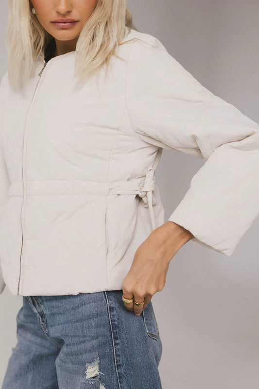 Zola Quilted Jacket in Bone - FINAL SALE