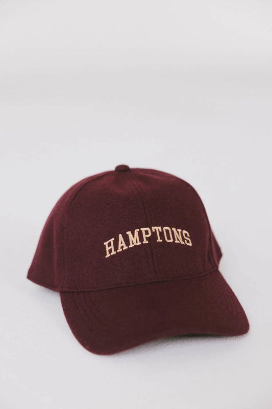Hamptons Baseball Cap in Burgundy - FINAL SALE