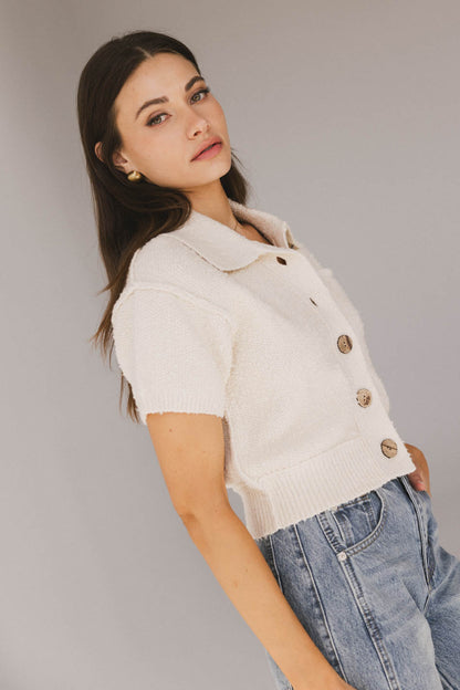 Hayes Knit Cardigan in Cream - FINAL SALE