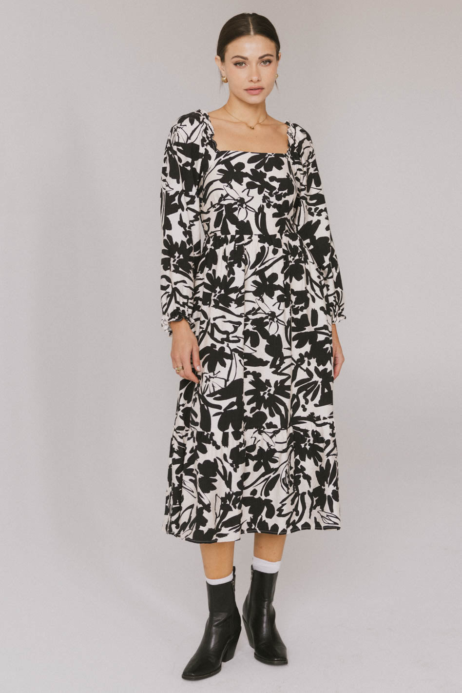 Soren Midi Dress in Black - FINAL SALE