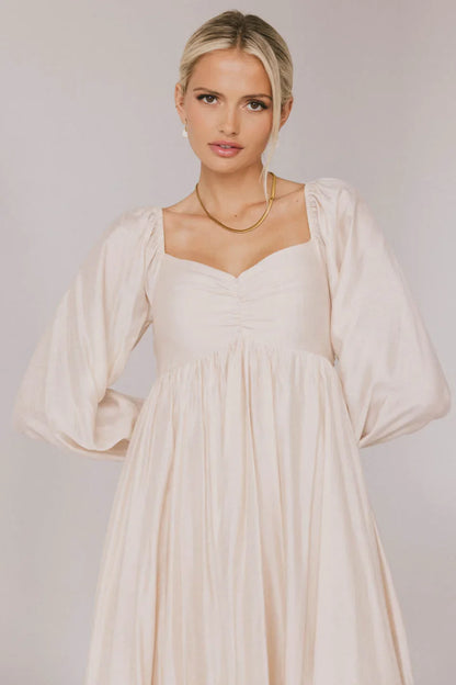 Rael Midi Dress in Natural - FINAL SALE