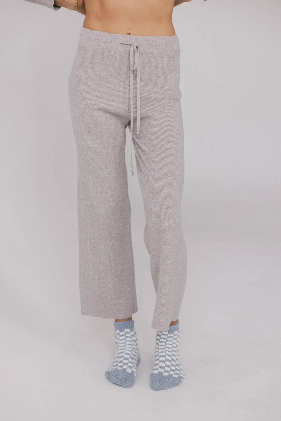 Evelise Ribbed Pants in Grey - FINAL SALE
